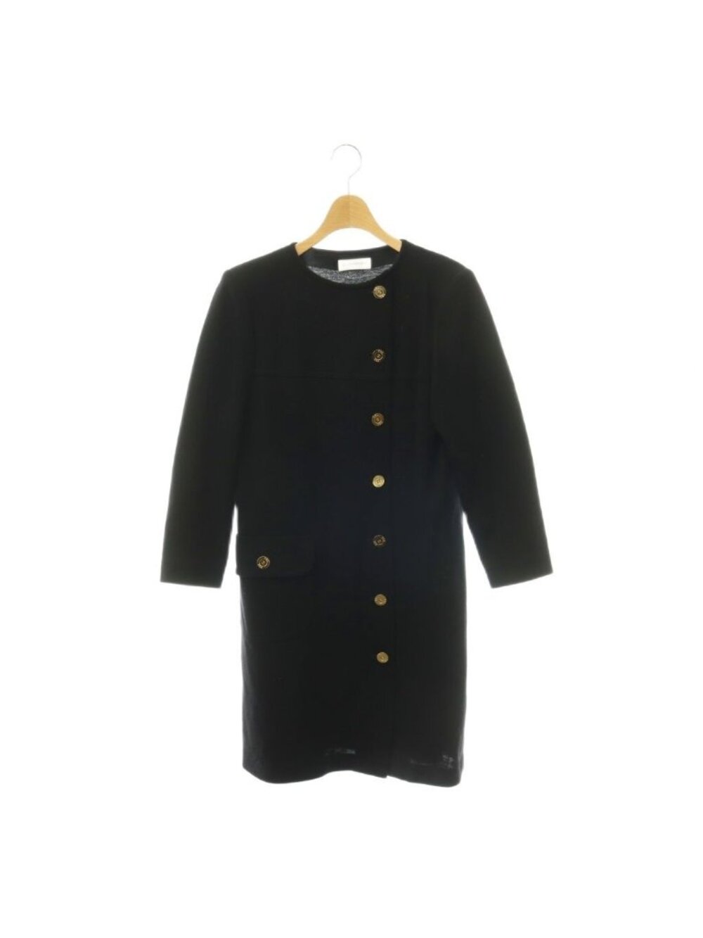 Saint Laurent Cardigan Long Sleeve Crew Neck Wool Black M
